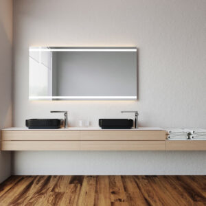 AILEEN ist ein Spiegel mit einer Beleuchtung oben und unten